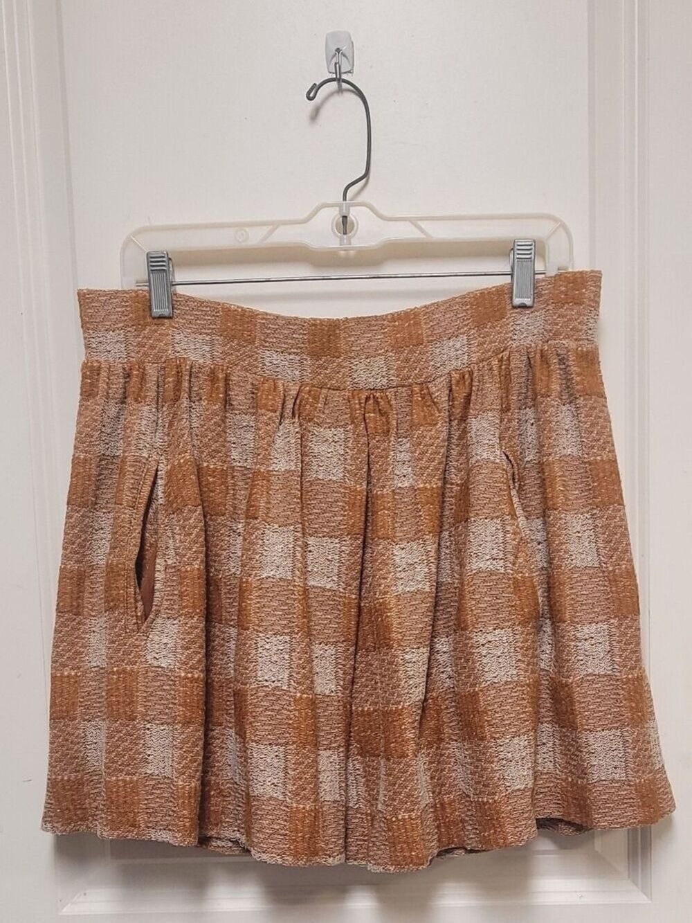 Free People Holly Go Lightly Plaid Skirt